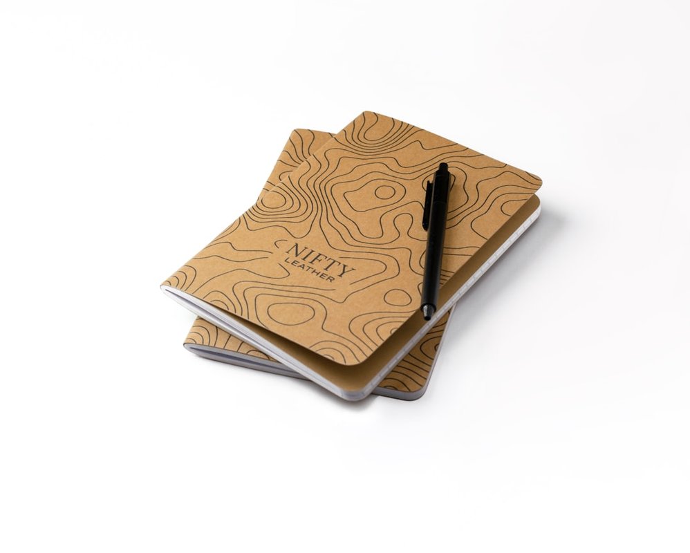 A6 notebook and pen