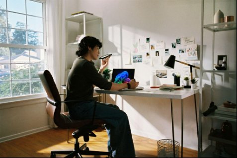 Remote tech professional working