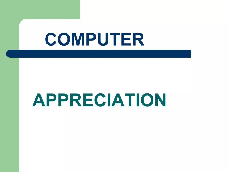 Diploma in Computer Appreciation (For Kids)